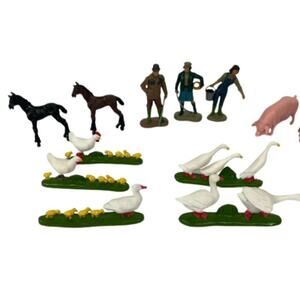 Britain's collectable farm miniature family figure and animals lot set